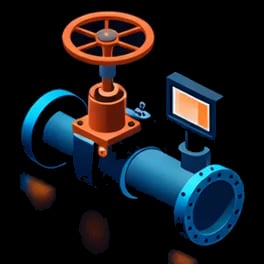 Actuated valve with a control unit